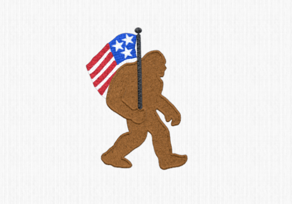 Bigfoot with Flag: A Playful Embroidery Review