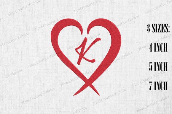 Review: Letter K with Heart Valentine’s Day Design